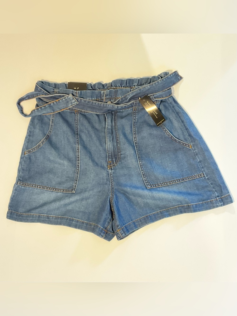 Banana Republic Classic Blue Paperbag Waist Denim Shorts with Belt
